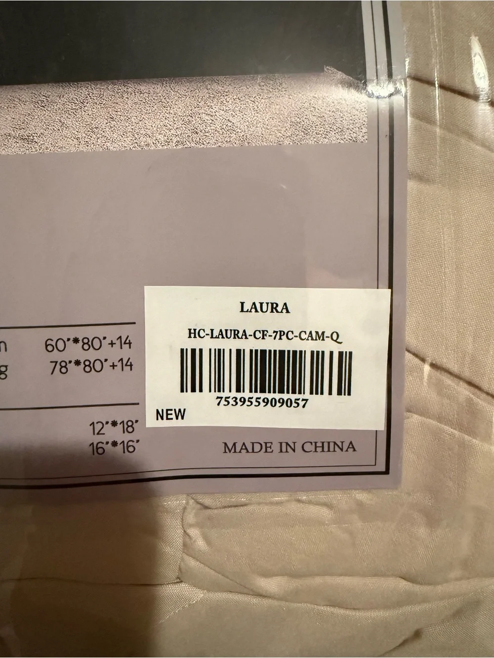 Aura Laura 7-Piece Comforter Set in Peach Pink